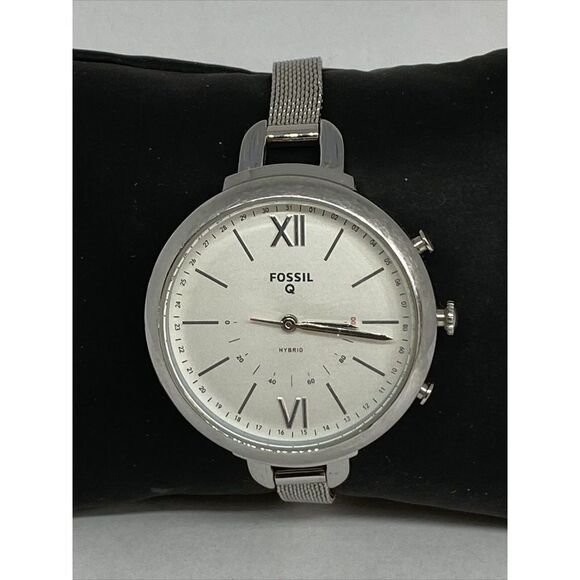 Fosssil FTW5026 Women Silver Stainless Steel Analog Dial Hybrid Smartwatch XX701 - Picture 3 of 10